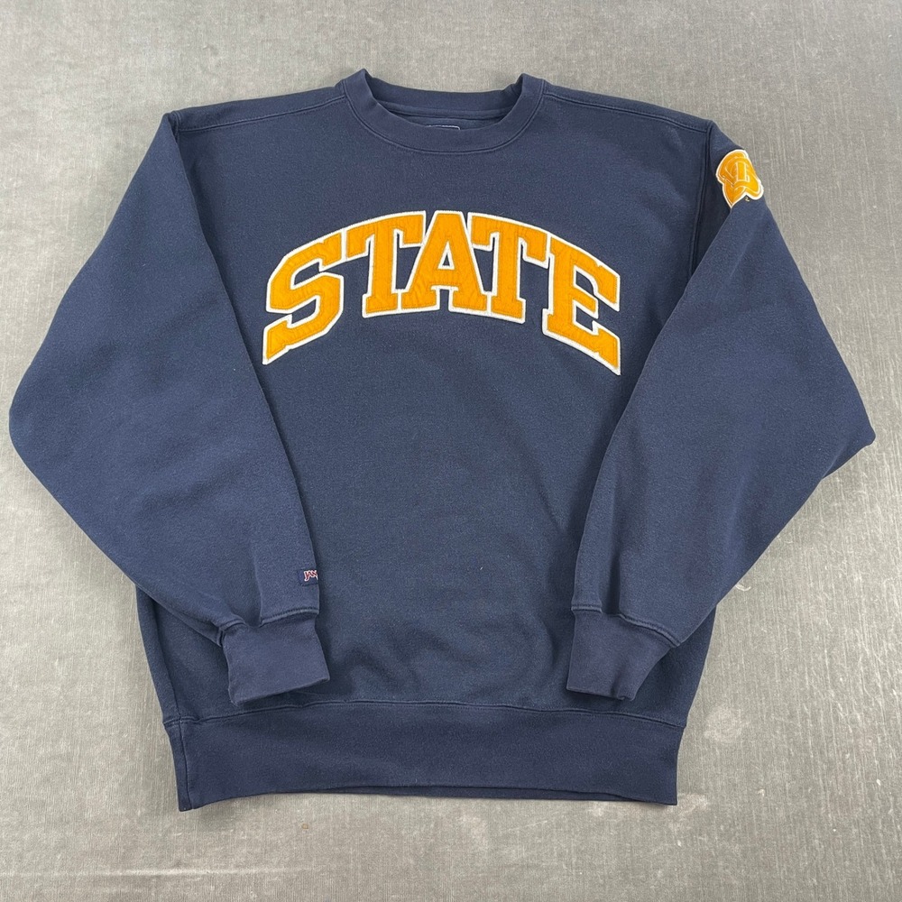 SDSU State JanSport Mens M Navy Blue‎ Sweatshirt Applique Patch